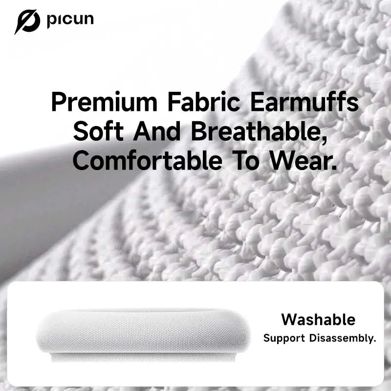 Picun F8 Pro over Ear Noise-Cancellation Wireless Headphones (Headset) - Bluetooth 5.4, Custom EQ, Detachable Fabric Earcups, Dual Device Pairing, 96-Hour Standby, Iphone/Android Compatible, Wearable Tech Cool Gadgets (Summ Grey), Gifts for Boyfriends