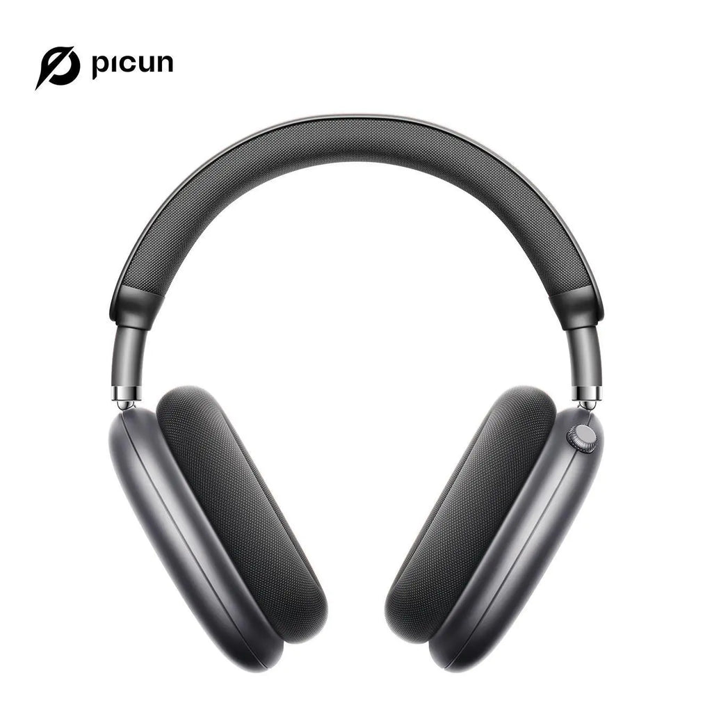 Picun F8 Pro over Ear Noise-Cancellation Wireless Headphones (Headset) - Bluetooth 5.4, Custom EQ, Detachable Fabric Earcups, Dual Device Pairing, 96-Hour Standby, Iphone/Android Compatible, Wearable Tech Cool Gadgets (Summ Grey), Gifts for Boyfriends