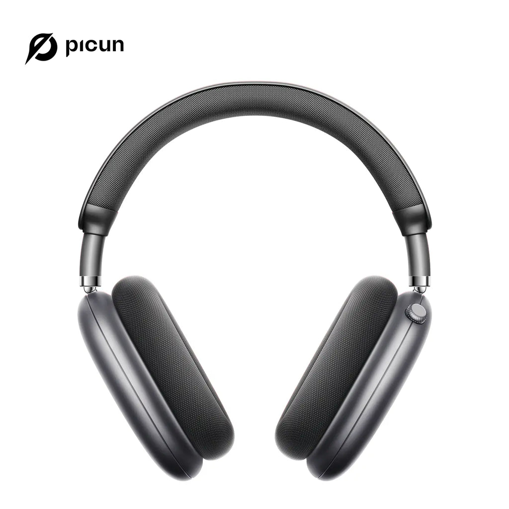 Picun F8 Pro over Ear Noise-Cancellation Wireless Headphones (Headset) - Bluetooth 5.4, Custom EQ, Detachable Fabric Earcups, Dual Device Pairing, 96-Hour Standby, Iphone/Android Compatible, Wearable Tech Cool Gadgets (Summ Grey), Gifts for Boyfriends