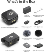 DJI Mic Mini (2 TX + 1 RX + Charging Case), Ultralight, Detail-Rich Audio