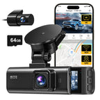 REDTIGER F7NP-EX (New Upgrade) Dash Cam Front Rear, 4K/2.5K Full HD Dash Camera for Cars, Free Included 64GB Card, Built-In Wi-Fi GPS, 3.16” IPS Screen, Night Vision, 170°Wide Angle, WDR, 24H Parking Mode, Summervibes