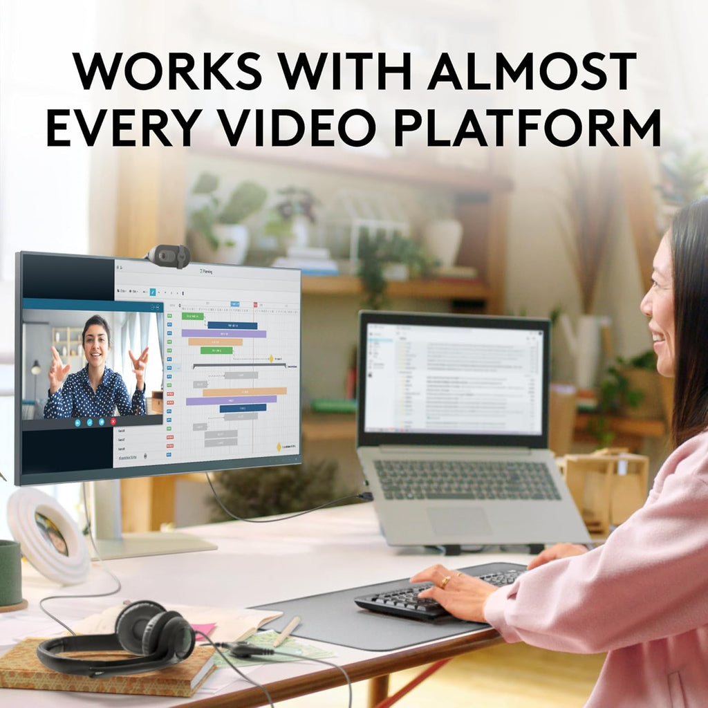 Logitech Brio 101 Full HD 1080p Webcam for Streaming and Meetings - Black