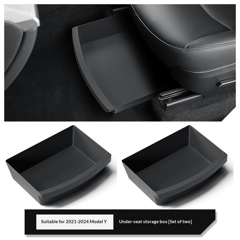 Set of two under-seat storage organizers for Tesla Model Y 2021–2024