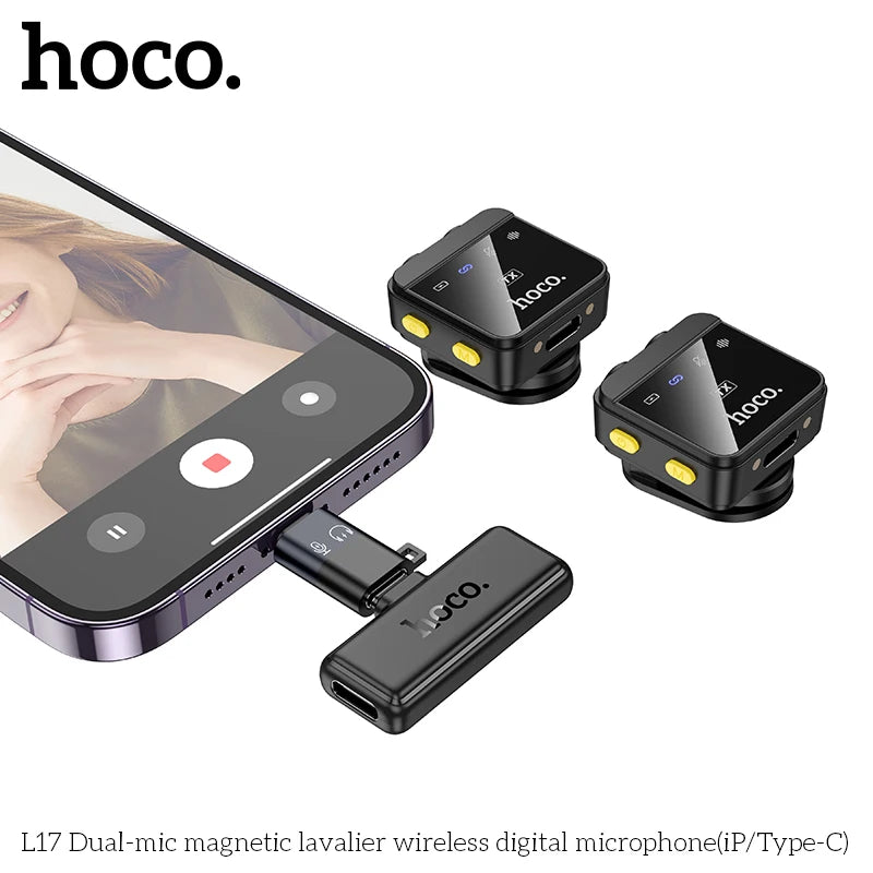 Wireless Dual-Mic Lavalier Microphone for Mobile Creators