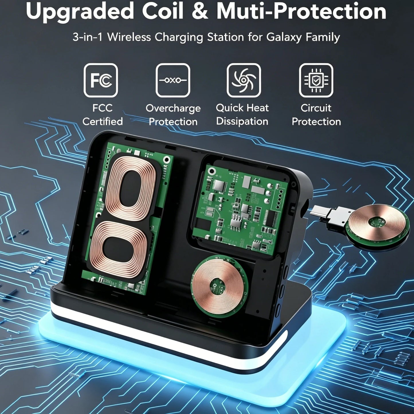 Smart Charging Hub with Alarm Clock