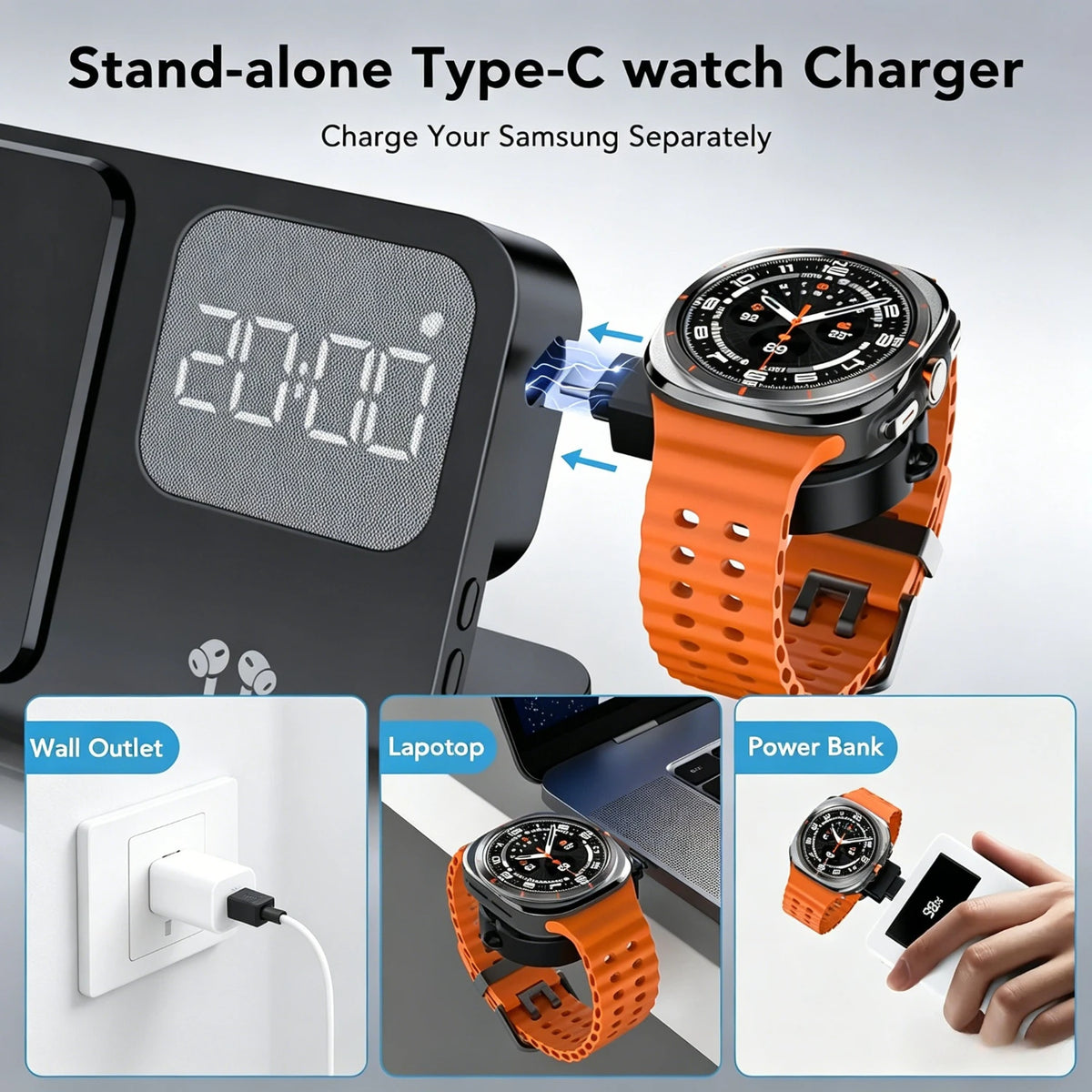 Smart Charging Hub with Alarm Clock