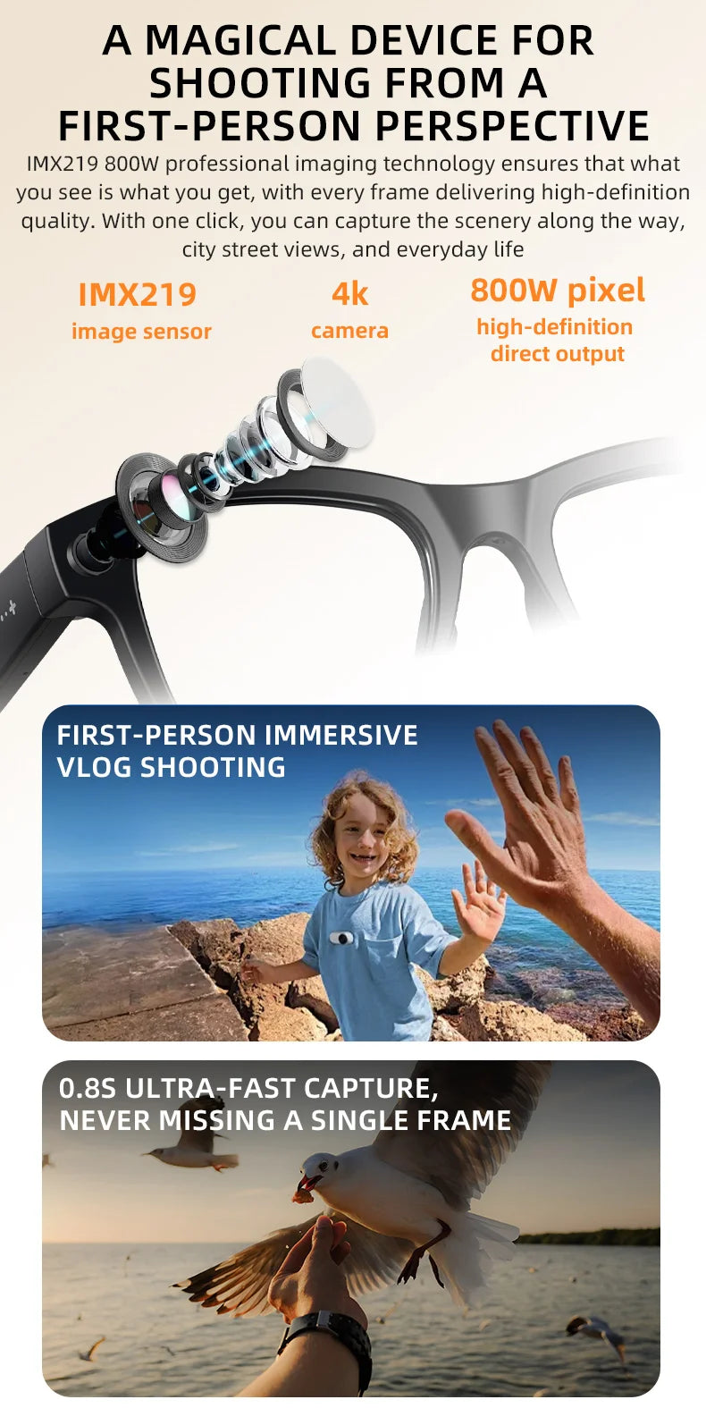 Smart Audio & Video Glasses for Creators