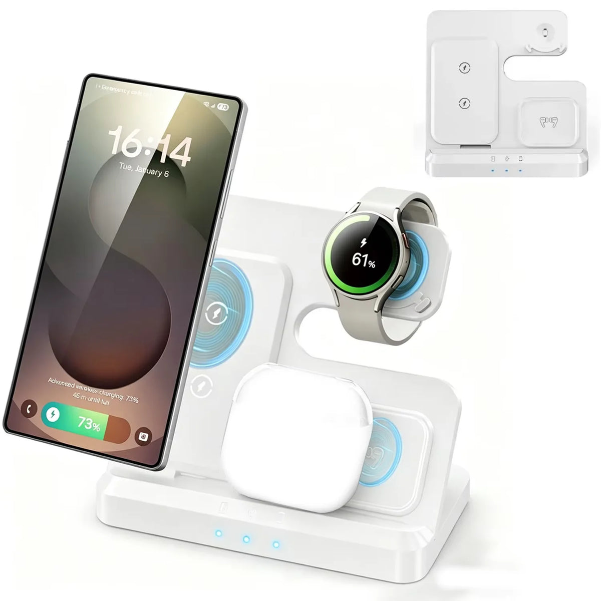 Smart Charging Hub with Alarm Clock
