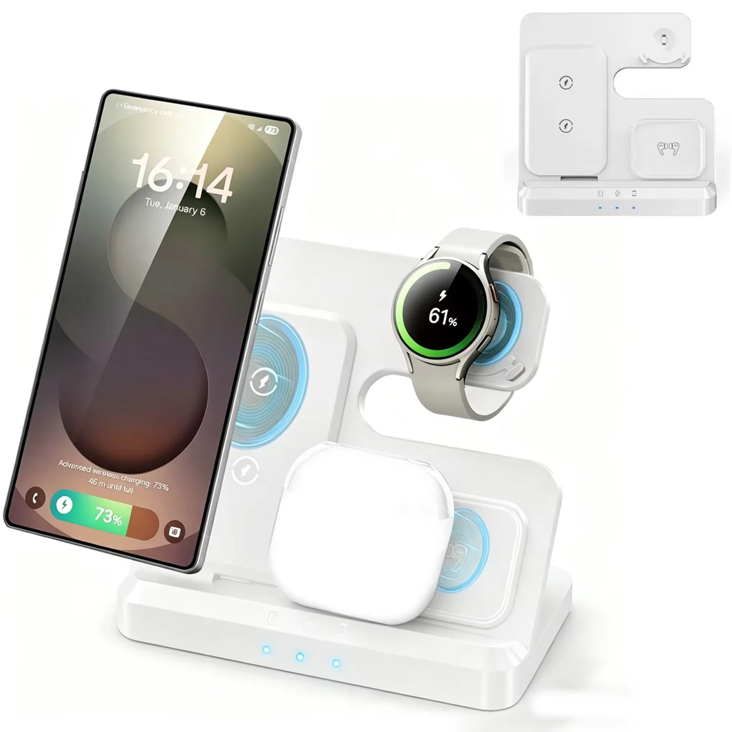 Smart Charging Hub with Alarm Clock