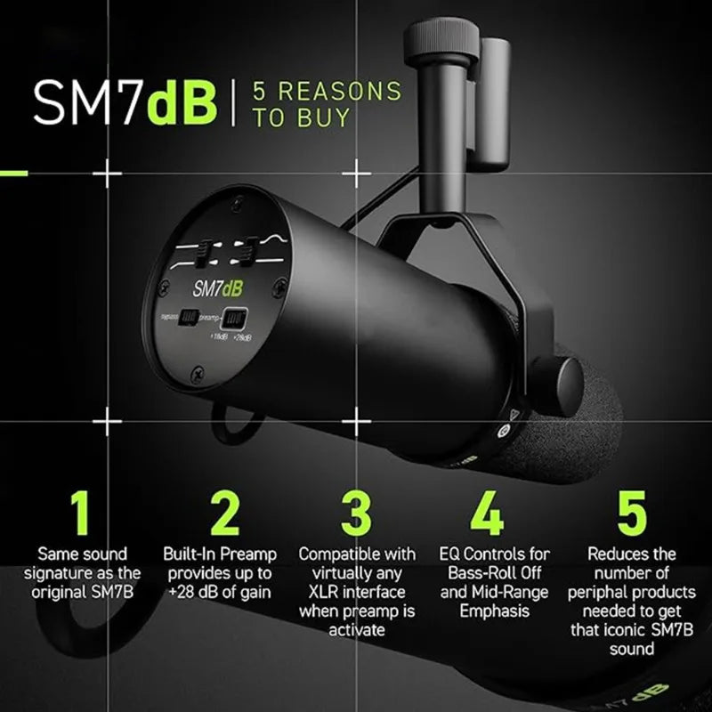 Studio-Clear Vocal Microphone with Built-In Preamp