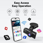 REDTIGER F7NP-EX (New Upgrade) Dash Cam Front Rear, 4K/2.5K Full HD Dash Camera for Cars, Free Included 64GB Card, Built-In Wi-Fi GPS, 3.16” IPS Screen, Night Vision, 170°Wide Angle, WDR, 24H Parking Mode, Summervibes